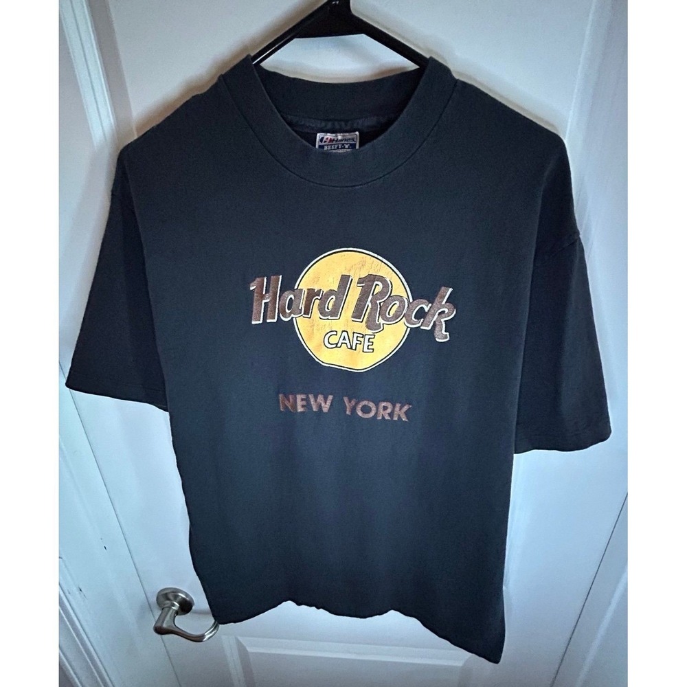 Vintage 90's Single Stitch Hard Rock Cafe New York Graphic T-Shirt Sz Mens Large - Picture 2 of 5